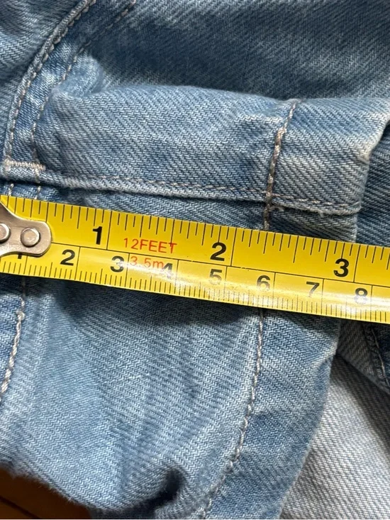 Madewell Pull On Paper Bag Denim Shorts Blue Womens Size 28 Comfortabke Spring - Picture 7 of 8